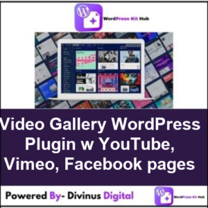Video Gallery WordPress Plugin w YouTube, Vimeo, Facebook pages