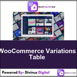WooCommerce Variations Table