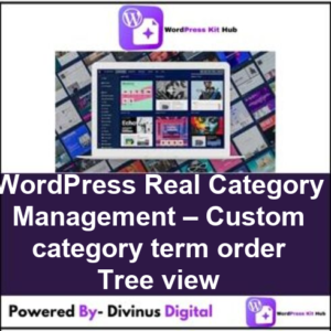 WordPress Real Category Management – Custom category term order Tree view